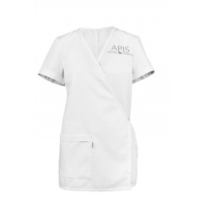 APIS Fartuszek roz. 42/XL kosmetyczny z logo biały