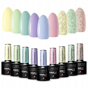 Claresa lakiery hybrydowe kolekcja Marshmallow 9x