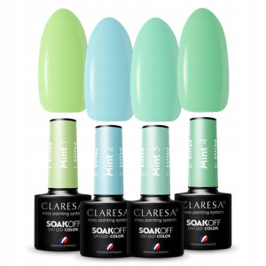 Claresa lakiery hybrydowe kolekcja seria Mint 4x