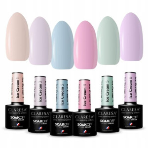 Claresa lakiery hybrydowe kolekcja Ice Cream 6x