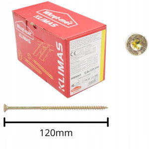 Wkręty Ciesielskie Do Drewna 5,0x120 Torx 100szt