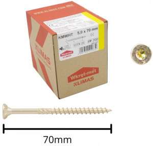 Wkręty Ciesielskie Do Drewna 5,0x70 Torx 200szt