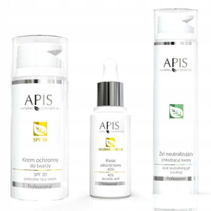 APIS KWAS Askorbinowy 40% Krem SPF30 przebarwienia