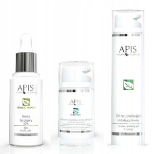 APIS KWAS Ferulowy 40% neutralizotor żel ZESTAW