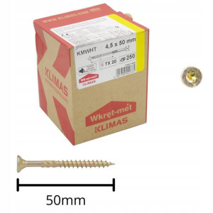 Wkręty Ciesielskie Do Drewna 4,5x50 Torx 250szt