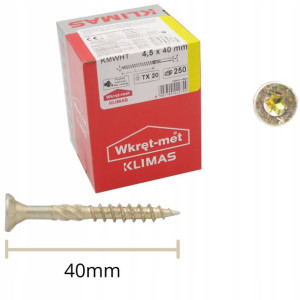 Wkręty Ciesielskie Do Drewna 4,5x40 Torx 250szt