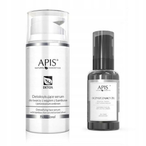 Apis Zestaw Detox SERUM żel CZARNY WĘGIEL trądzik