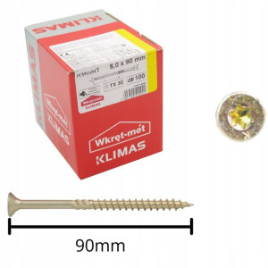 Wkręty Ciesielskie Do Drewna 6,0x90 Torx 100szt