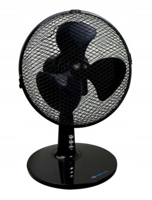 Wentylator Wiatrak Biurkowy 9” 20w Czarny Dedra