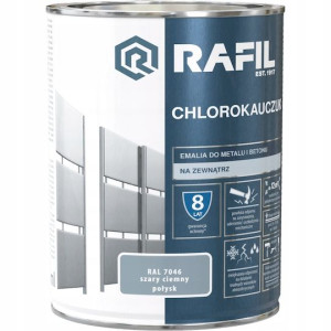 Rafil Chlorokauczuk Emal Szary Ciemny Ral7046 0,9l