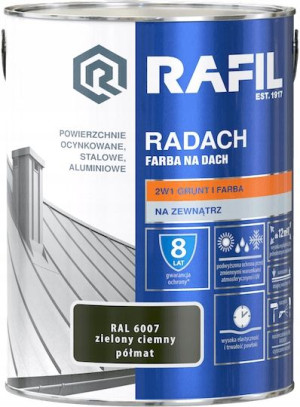 Rafil Radach Farba Na Dach Zielony Ciem Ral6007 5l