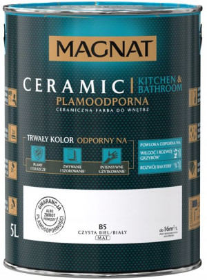 Farba Magnat Kuchnia-łazienka Czysta Biel B5 5l