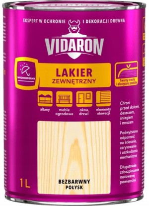 Vidaron Lakier Zewnętrzny Bezbarwny Połysk 1l