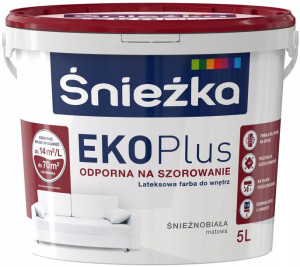 Śnieżka Eko Plus Farba Lateksowa Śnieżnobiała 5l