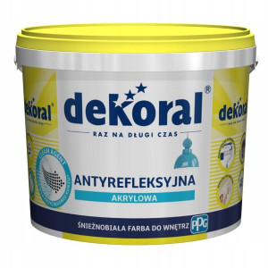 Farba Dekoral Polinak Plus Akrylowa Biała 5l