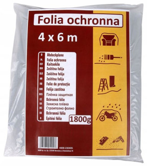Folia Budowlana 1800g 4x6m Bardzo Grubo