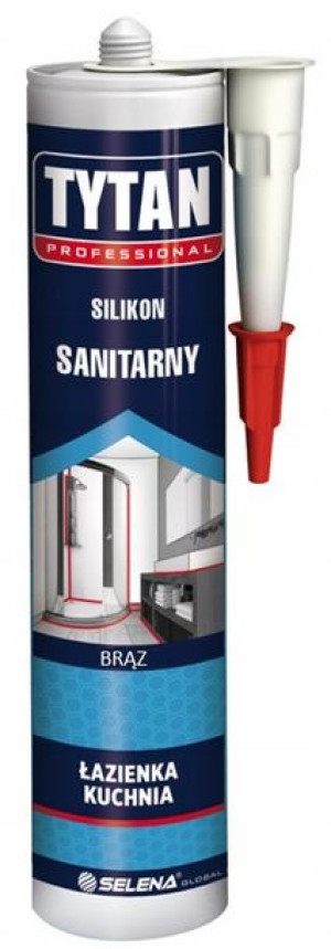 Silikon Sanitarny Tytan 280ml Brązowy