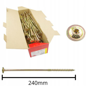 Wkręty Ciesielskie Do Drewna Talerzowe Torx 8x240