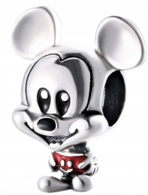 Charms Srebrny Myszka Mickey Koralik Grawer