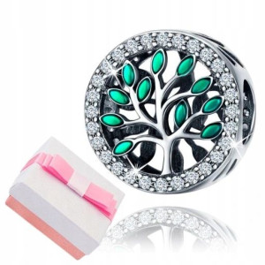 Zawieszka Charms Drzewko Srebro Beads Grawer