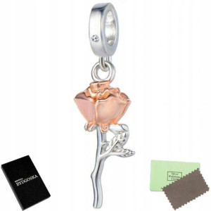 Charms Róża Zawieszka Srebrna Beads Grawer