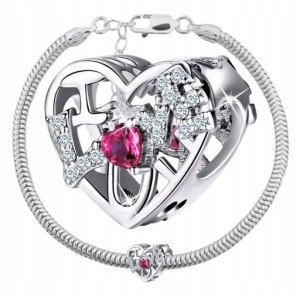Charms Serce I Love You Bransoletka Grawer