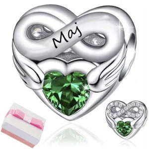 Charms Srebrny Miesiąc Maj Beads Grawer
