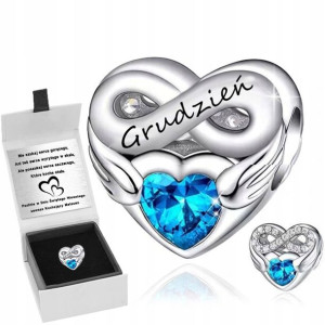 Charms Srebrny Miesiąc Grudzień Beads Grawer
