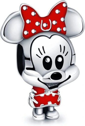 Charms Myszka Minnie Srebro Koralik Grawer