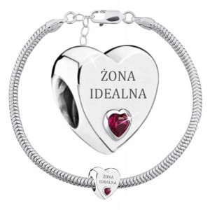 Charms Żona Idealna Bransoletka Zawieszka Grawer
