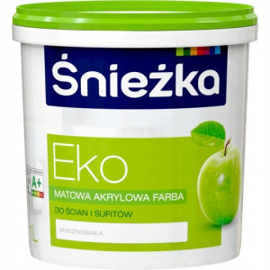 Eko Śnieżka 1l Farba Akrylowa Ścian Sufitu Biała