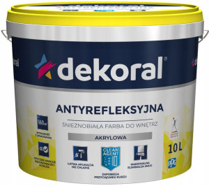 Farba Dekoral Polinak Plus Akrylowa Biała 10l