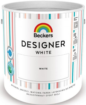 Beckers Designer White Farba Lateksowa Biała 2,5l