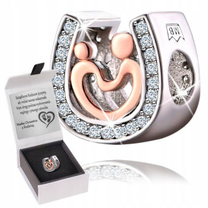 Charms Zawieszka Rodzina Serce Srebro 925 Grawer