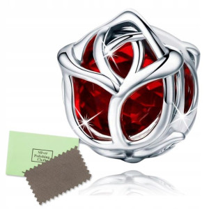 Zawieszka Charms Róża BEADS SREBRO 925 GRAWER