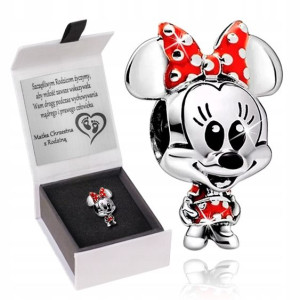 Charms Myszka Minnie Zawieszka Srebro S925 GRAWER