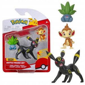 Pokemon 3 Figurki Bitewne Oddish Umbreon Chimchar