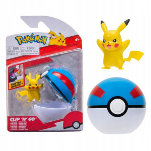 Pokemon Pokeball Clip'n'go Figurka Bitewna Pikachu