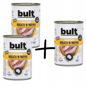 BULT Karma mokra dla psa indyk puszka 400g 2+1