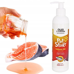 NIERAFINOWANY 100% Olej z Łososia Psa Kota 250 ml