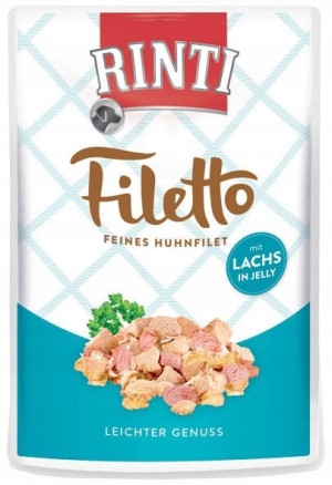 RINTI FILLETO dla psa kura łosoś galaretka 100g