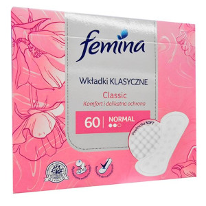 Wkładki Femina Classic Normal Klasyczne 60szt