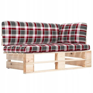 Ogrodowa sofa narożna z palet, impregnowane drewno