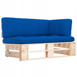 Ogrodowa sofa narożna z palet, impregnowane drewno