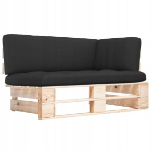 Ogrodowa sofa narożna z palet, impregnowane drewno