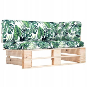 Ogrodowa sofa narożna z palet, impregnowane drewno