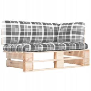 Ogrodowa sofa narożna z palet, impregnowane drewno