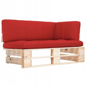 Ogrodowa sofa narożna z palet, impregnowane drewno