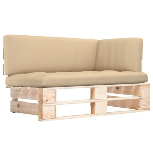 Ogrodowa sofa narożna z palet, impregnowane drewno