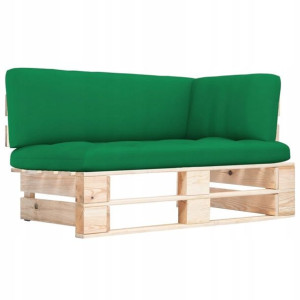 Ogrodowa sofa narożna z palet, impregnowane drewno